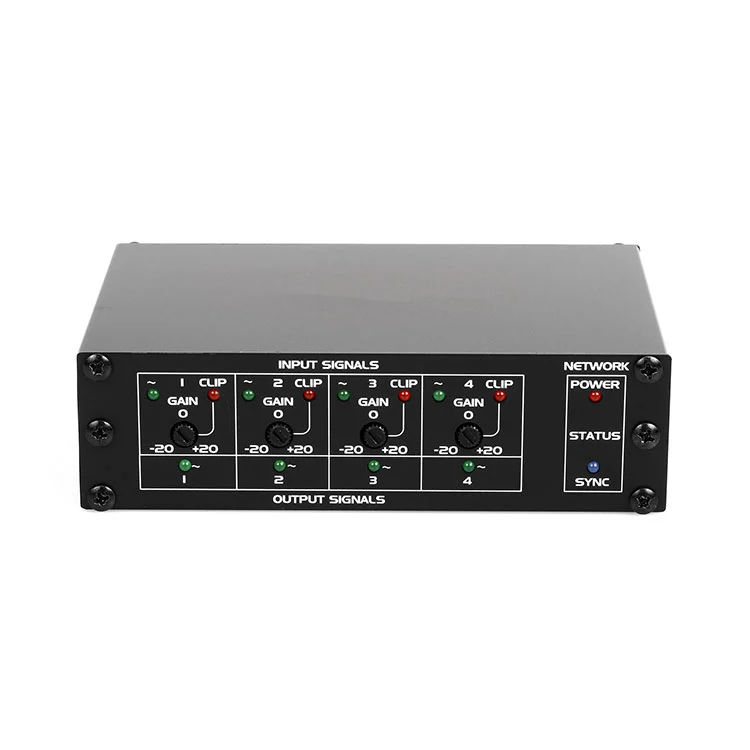 Giao diện 4 mic và dòng đầu vào Dante